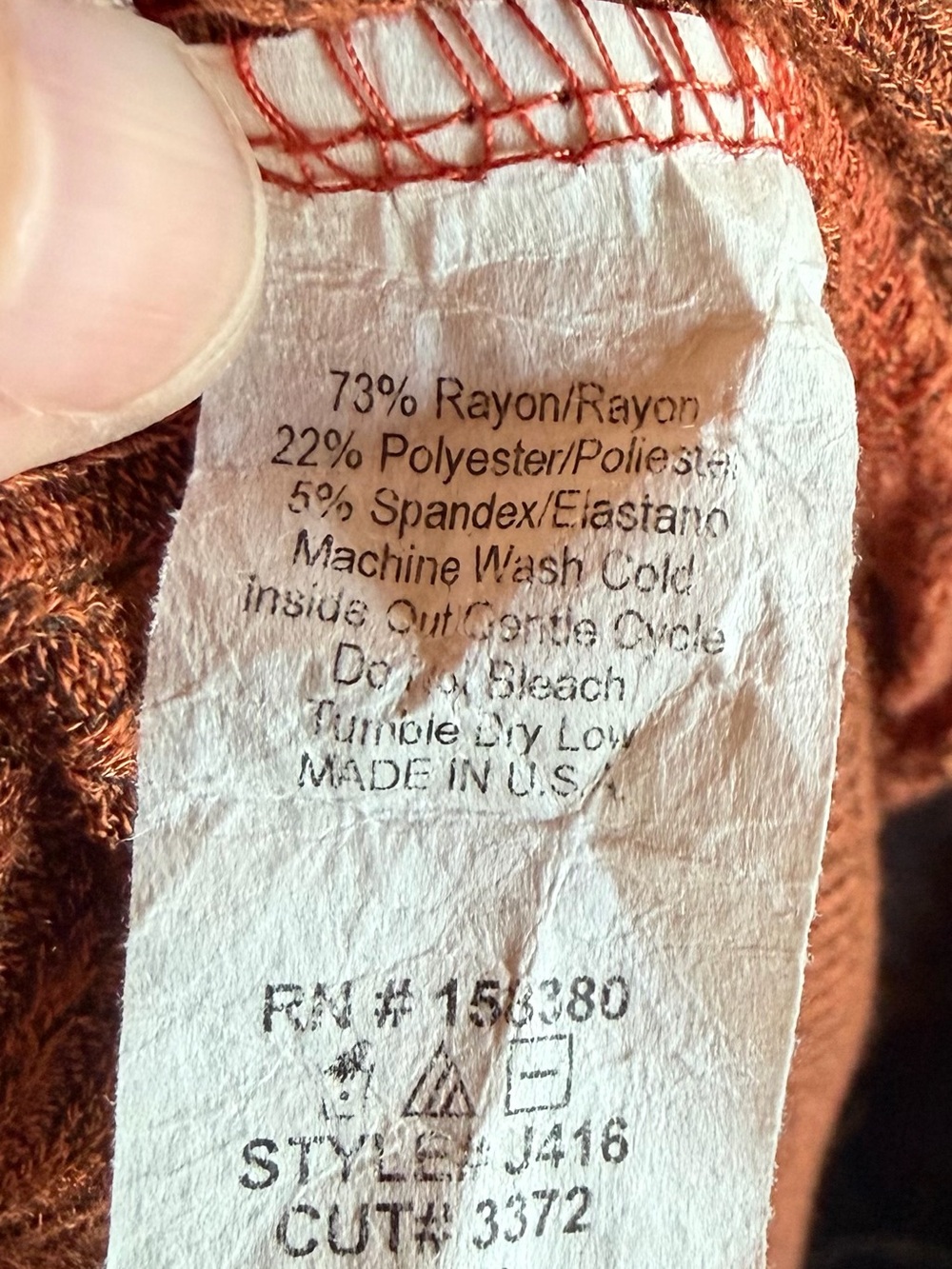 NATURAL LIFE Ribbed Open-Front Cardigan - Rust Brown - Picture 5 of 5